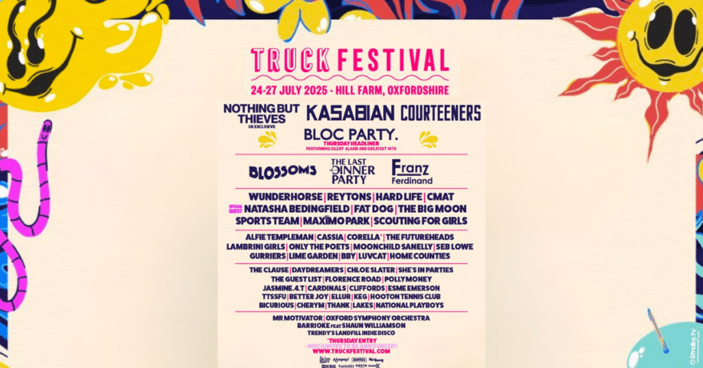 Truck Festival Line up poster