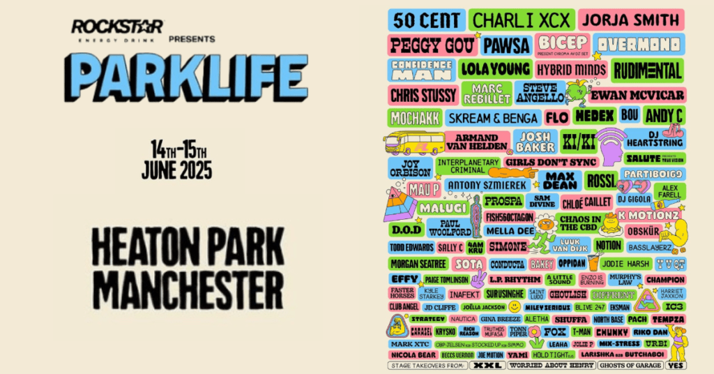 Parklife line up poster